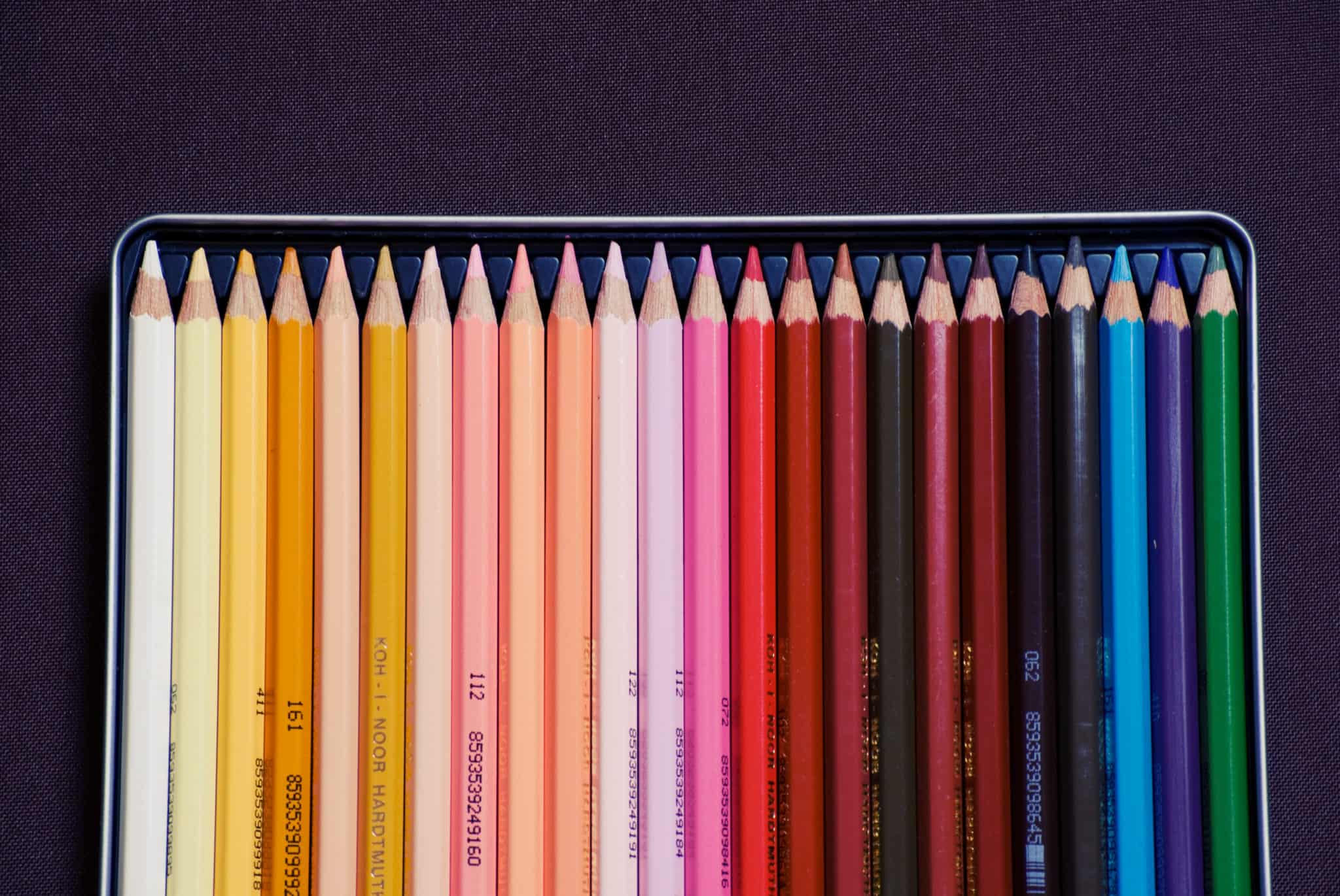 crayons de couleurs en anglais